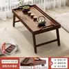 Mesa de Té Tatami de Piso Estilo Japonés, Mesa Pequeña Plegable para Ventana para Alféizar de Ventana de Dormitorio en Casa