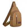 Riñonera de lona transfronteriza nueva para hombre, bolsa de pecho para hombre, mochila de moda para hombre, bolso de hombro, bolsa cruzada deportiva multifuncional