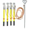 Cable de puesta a tierra de bajo voltaje 0.4KV varilla de puesta a tierra cable de cobre blando de 25 mm² pin de puesta a tierra cabeza de mono clavo de puesta a tierra de potencia en espiral