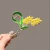 Clip Metálico para el Cabello con Goteo de Aceite de Espiga de Trigo, Modelo Nuevo 2026, con Acabado de Alta Gama, Único y Elegante, Adecuado para Peinados Recogidos en la Parte Trasera de la Cabeza, Pinza de Tiburón