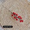 Venta al por mayor del fabricante Frutos Rojos Simulados Frutos de Invierno Fruta de la Fortuna Decoración del Hogar para Año Nuevo Adornos para Arreglos Florales Bayas Artificiales