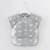 Falda Bib de Cobertura para Bebé de Primavera y Verano Impermeable Bolsa de Comida para Niños Ropa de Comer de Algodón Puro de Manga Corta Fina de Verano