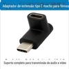 Tipo-c macho turnkey 90 graus type-c adaptador 3.1 macho turnkey fêmea adaptador de cotovelo USB-C