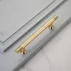 Manija de Aleación de Aluminio Color Cobre Puerta de Armario Moderna Simple Minimalista Cajón Puerta de Gabinete Manija Pequeña Dorada Agujero Único
