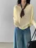 Suéter de Punto Estilo Coreano Jiangzuo con Mangas Murciélago para Mujer Primavera Temprana 2026, Top Versátil Casual Irregular 9103