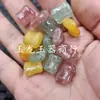 Cuentas Sueltas de Jade Liso de Doble Agujero Azul-Verde, Cuentas Lisas Amarillo-Verde y Verde Púrpura para Pulseras, Collares y Accesorios de Joyería