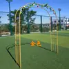 Estructura de escalada de hierro forjado arco de hierro forjado marco de hierro forjado para bodas europeas soporte de flores para jardín exterior estructura de hierro forjado para trepar rosas en el jardín
