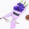 Clavel de San Valentín, tres flores de jabón, pequeño ramo, ramo de simulación, caja de regalo navideña con pequeños fabricantes de obsequios.