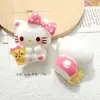 Gatinho Cartoon 3D Artesanal DIY Chaveiro de Cola de Creme Acessórios de Cabelo Pequenos Acessórios de Resina Material de Presilha de Cabelo Decoração