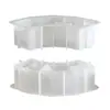 Romperyeso de Aromaterapia Estilo Escandinavo Ventilador de Fila Forma de Casa Portavelas Molde Contenedor de Macetas Adornos Molde de Silicona