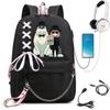 Nueva mochila escolar de anime para estudiantes, adolescentes y niñas, con temática de espías y juegos de rol.