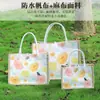 Bolsa Tote de Linho Impermeável em Estoque, Personalizável com Logo, Bolsa de Lona Pintada a Óleo, Bolsa de Compras de Lona Personalizada, Bolsa de Mão Ecológica