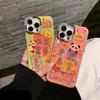 Dibujos animados de luz azul con diamantes de imitación para mujer, adecuados para iPhone 15, funda para teléfono, Apple 16, Pro Max, película para lente 14, mujeres