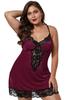 Productos Transfronterizos Exportación Europea y Americana Lencería Sexy Sexy Talla Grande para Mujer Liguero Encaje Sedas y Satenes Camisón
