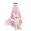 Bolsa Pequeña Infantil Lona de Dibujos Animados Conejito Bolso de Pecho para Niños y Niñas Bolso de Hombro Lindo para Bebé Estudiante de Primaria Bolso Cruzado