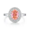 Prata de lei S925 nova papalacha zircônia 8A diamante de alto carbono cultivado original novo pingente oval transfronteiriço para mulheres