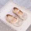 Zapatos de Princesa de Cristal para Niñas 2026 Primavera Nuevos Zapatos Versátiles de Cuero Brillante para Niños, Adecuados para Actuaciones y Vestidos