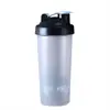 Copo shaker de plástico de 600ml para suplementos em pó e vitaminas, copo de água esportivo fitness portátil, pode ser personalizado com logo, copo shaker de plástico