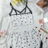Fábrica de comércio exterior da Amazon europeia e americana fornece conjunto sexy de duas peças de renda sexy com estampa de coração de namorada fofa