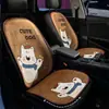 Bonito cojín para asiento de coche de cachorro, felpa de otoño e invierno, cálido, antideslizante, funda de asiento, cojín creativo de dibujos animados para asiento de coche