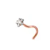 Gaibei Anillo de Nariz Clásico Transfronterizo Europeo y Americano Barra en S Clavo de Nariz Estrella de Cinco Puntas Circonita Joyería para Piercing Venta al por Mayor