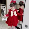 Vestido de Princesa para Meninas Outono 2023 novo para menina estilo ocidental bebê vestido fofo outono e inverno vestido infantil