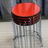 Taburete Redondo Grueso para el Hogar, Taburete de Madera Maciza, Taburete Redondo Moderno de Hierro Forjado, Taburete Reforzado de Acero Apilable, Juego de Taburetes, Banco