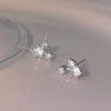 Aretes Minimalistas de Zircón para Mujer Elegantes Coreanos para Oficina Aretes Pequeños Ins 2024 Nueva Moda