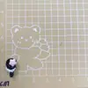 Mini Gato Preto Rosa Desenho Animado Feito à Mão DIY Arte de Unha Grampo de Cabelo Joia Cola Cremosa Acessórios Acessórios de Resina Material Cruz