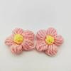 Flor de Lana Tejida Flor de Algodón de Leche con Ganchillo Flor de Pompon Ropa Infantil Accesorios Pasador de Pelo DIY Joyería Material de Algodón de Leche