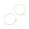 Aretes Chapados en Oro, Ganchos Redondos Abiertos y Cerrados, Aretes de Aro, Materiales DIY para Colgantes, Moda Geométrica Nuevo Estilo