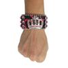 Pulsera de Joyería con Corona de Pedrería Y2K Diseño Original Moda Diamante Pulsera de Cuero PU