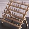 Rack Dobrável Criativo de Madeira para Bobinas Suporte para Armazenamento de Linhas de Costura Linha de Cera Linha para Bobinas Rack para Perucas Rack para Forma de Bolo