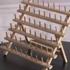 Rack Dobrável Criativo de Madeira para Bobinas Suporte para Armazenamento de Linhas de Costura Linha de Cera Linha para Bobinas Rack para Perucas Rack para Forma de Bolo