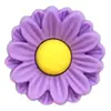 Flores Coloridas Adesivos de Borracha Macia 3D Decorações Planas para Capas de Celular Papelaria Acessórios de PVC 3D Acessórios para Joias DIY