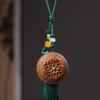 Sándalo verde madera arcoíris tallado hueco loto piña de pino bolsita difusor borla colgante joyería colgante de fragancia