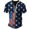 Camiseta de manga corta suelta con estampado retro y cremallera falsa para hombre, nueva camiseta europea y americana de estación independiente 2023