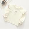 Camiseta de Manga Larga para Bebé Niña para Primavera y Otoño, Top para Bebé para Exterior, Camisa de Princesa, Camiseta Básica para Niñas de Estilo Coreano Elegante que se Puede Usar Afuera