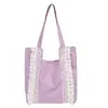 Bolsa de Ombro Yuezi Elegante Versátil Simples para Mulheres 2026 Verão Novo Estilo Bolsa Tote de Lona de Alta Qualidade Grande Capacidade