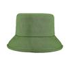 Procesamiento y Personalización de Sombrero de Pescador Grueso de Color Puro para Mujer Otoño e Invierno Algodón Puro Viaje al Aire Libre Sombrero Redondo Parasol Sombrero de Cubo
