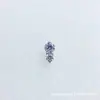 ASTMF-13 Aleación de Titanio Ultra Pequeños Aretes de Stud de Circonita Forma de Cacahuete Pequeño Titanio G23 Rosca Interna Circonita Aretes de Stud de Labio Perforación