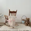 INS Verão Bebê Algodão Fino Princesa Sling Fart Escalada Terno Bebê Menina Duplo Bow Strap Calças