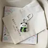 Llavero Colgante de Resina de Panda Rojo de Dibujos Animados Lindo para Bolsos de Chicas Mochilas de Estudiantes Regalo para Mejor Amigo
