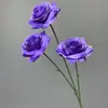 Rosas Artificiales de Doble Color de 3 Cabezas Transfronterizas para Decoración de Escena de Boda, Arreglos de Flores de Seda, Paquete Mixto a Granel