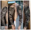 Tatuagem Temporária Completa de Braço com Flores e Ervas para Homens e Mulheres à Prova d'Água Duradoura Tinta Suco Alta Qualidade Não Refletiva Novo Estilo 2025