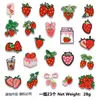 Parche Bordado de Fresa de Dibujos Animados Parche de Leche de Fruta Bordado Lindo para Ropa Infantil Bolsa de Juguete Decoración Parche Termoadhesivo
