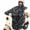 Para-brisa para patinete elétrico, forrado com fleece e espessado para aquecimento, novo modelo de inverno, protetor de pescoço, capas duplas para guidão, adequado para todas as estações, à prova d'água