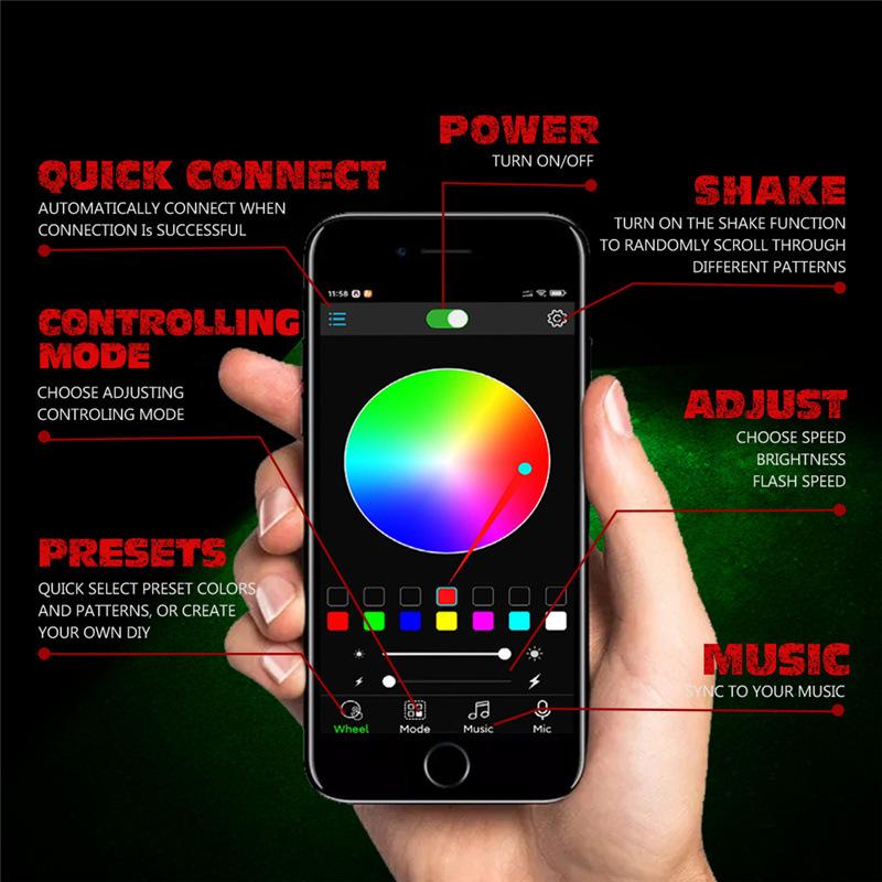 R800 4 Pods RGB Led rock light