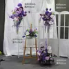 Novo Arranjo Grande de Chão para Casamento Banquete de Noivado Flor Artificial de Seda Acabado Arranjo Floral Decorativo Corredor Arte Floral para Casamento