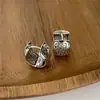 Aretes Nube con Corte Circular Geométrico para Mujer, Moda Retro, Aretes con Patrón Antiguo, Tendencia Nacional, Estilo Dulce y Fresco, Aretes Diarios